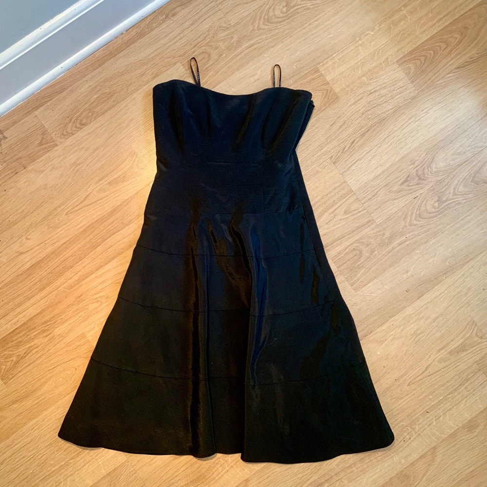 Black strapless dress